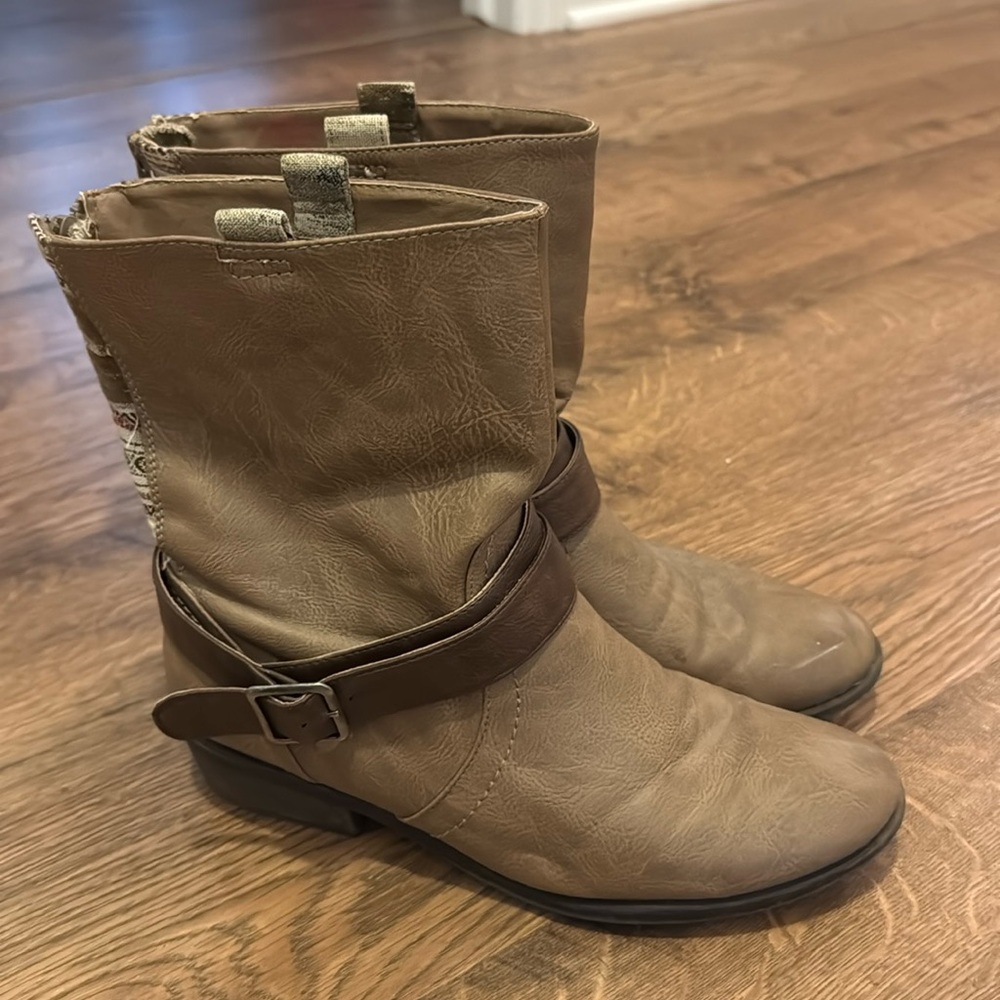 Brown cowboy boots
